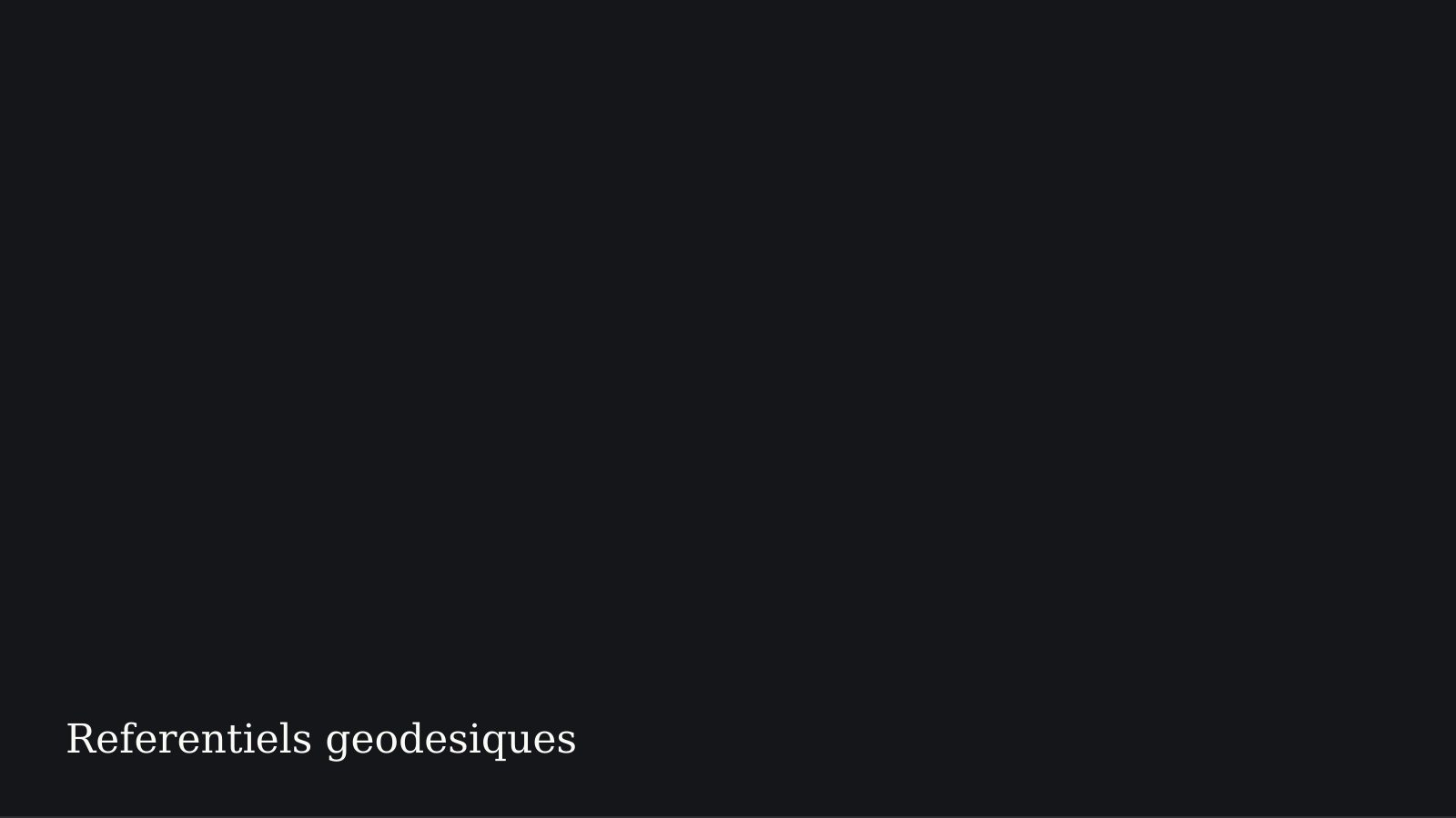 Illustration : Référentiels géodésiques
